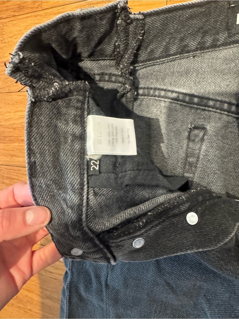 EB Denim Straight Leg Split Hem Jeans - Picture 4 of 8
